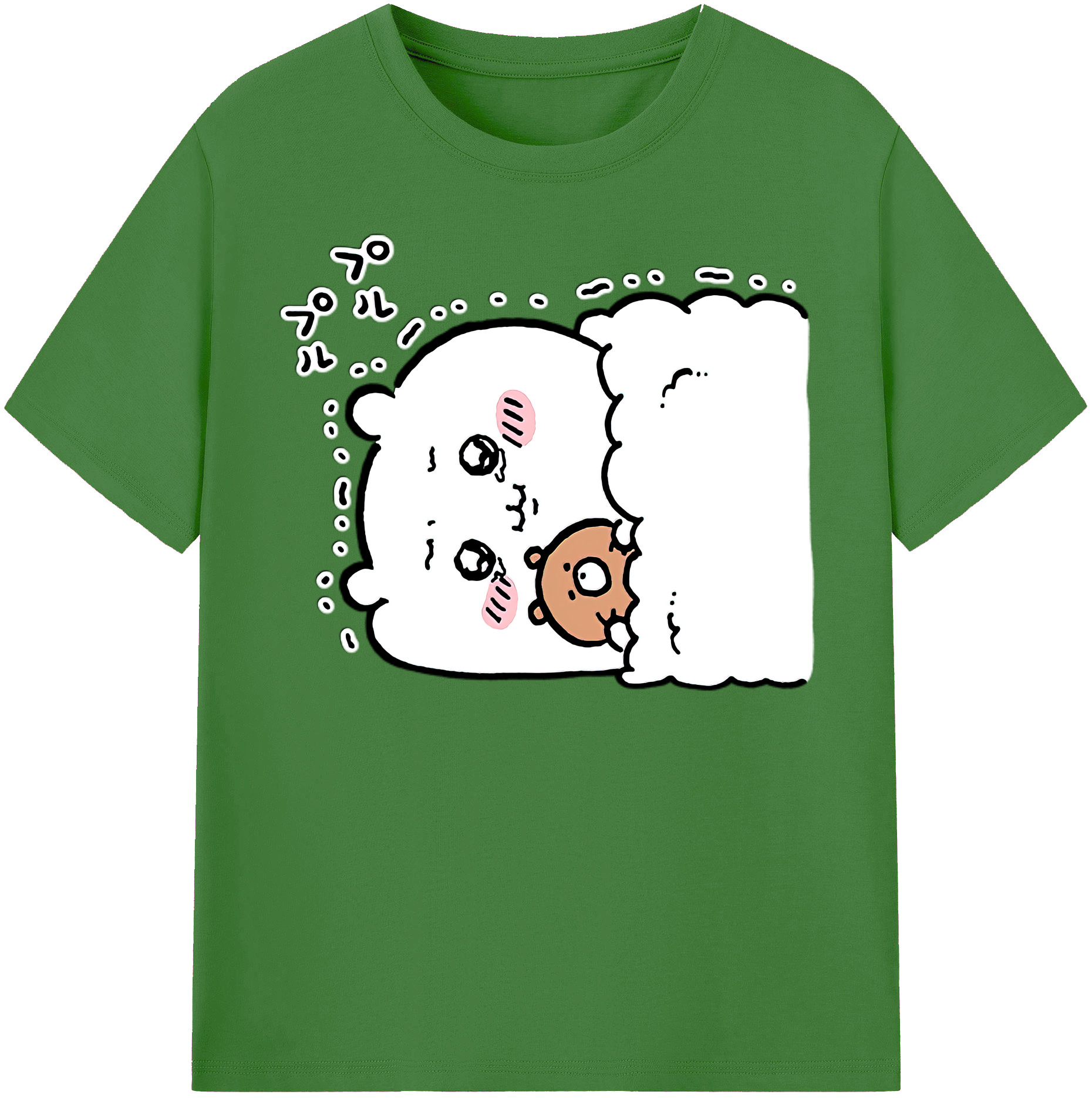 （画像用） ちいかわ ちいかわ Chii-kawa chiikawa レディースカジュアルプリントTシャツ（綿100％）